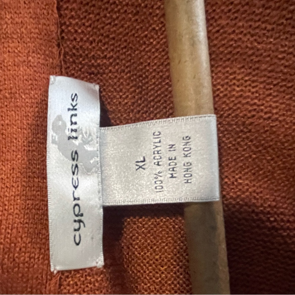Cypress Links Rust Sweater XL